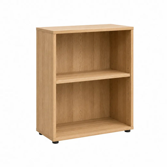 Standregal mit 2 offenen Fächern 60 x 30 x 90 cm MDF mit Eichenfurnier rechteckig natur